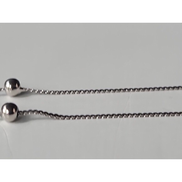 Italian 925 Sterling Silver Satellite Chain Necklace Vintage - Picture 6 of 10